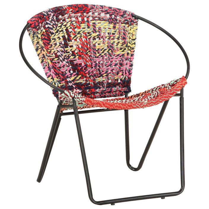 Chaise ronde Chindi Multicolore Tissu - Photo n°1