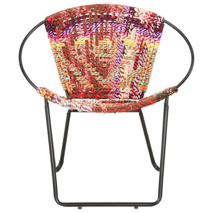 Chaise ronde Chindi Multicolore Tissu - Photo n°2