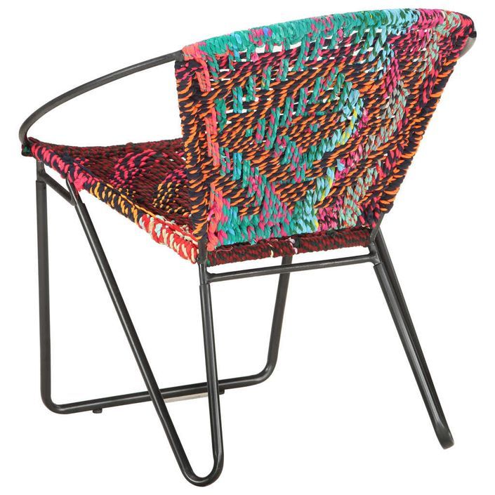 Chaise ronde Chindi Multicolore Tissu - Photo n°4