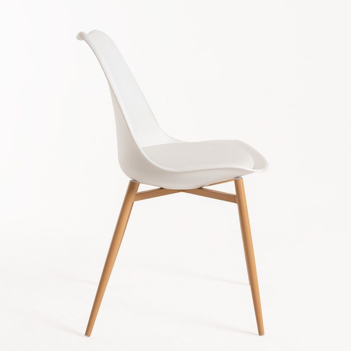 Chaise scandinave Kany - Confort en simili cuir et pieds en bois naturel - Photo n°2