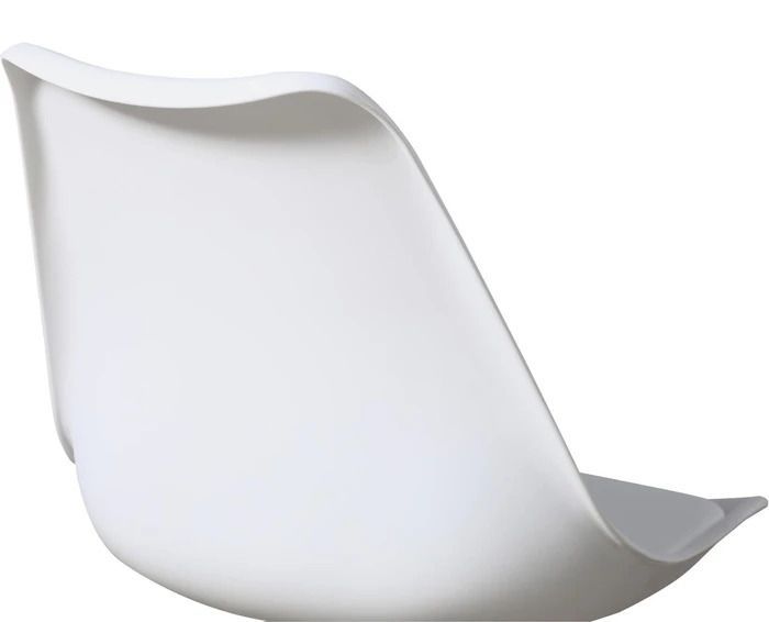 Chaise simili cuir blanc et pieds métal noir Neman - Lot de 4 - Photo n°6