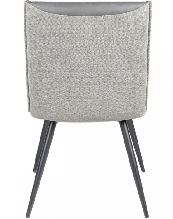 Chaise simili cuir gris et pieds métal Kidia - Lot de 2 - Photo n°5