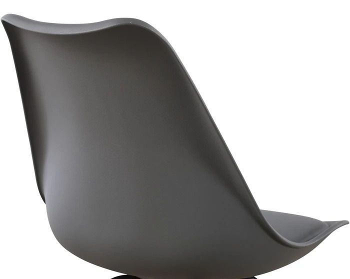 Chaise simili cuir gris et pieds métal noir Neman - Lot de 4 - Photo n°6