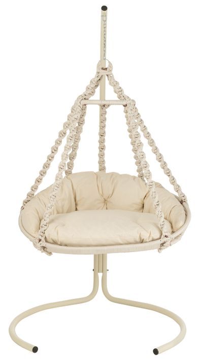 Chaise suspendue avec coussins métal blanc Octopus - Photo n°2