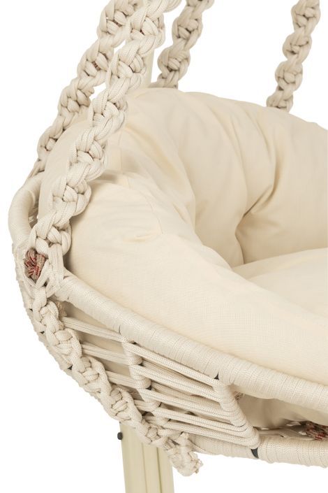 Chaise suspendue avec coussins métal blanc Octopus - Photo n°7