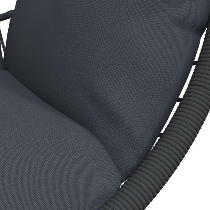 Chaise suspendue en forme d'œuf avec support anthracite - Photo n°6