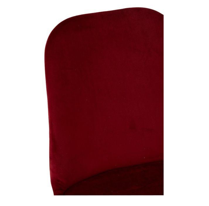 Chaise tissu bordeaux et pieds métal noir Winno L 46.5 cm - Photo n°7