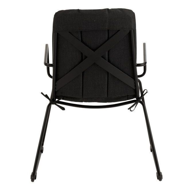 Chaise tissu et métal noir Kimen - Photo n°4