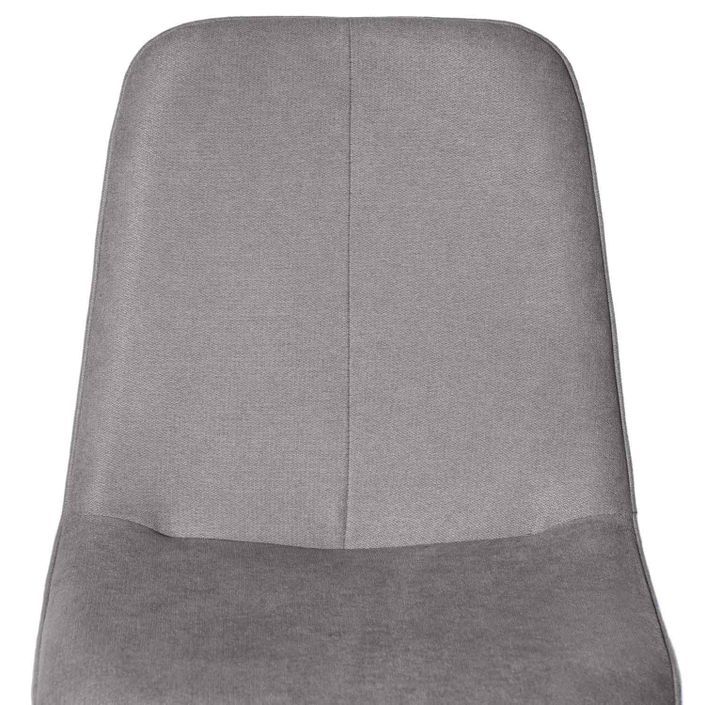 Chaise tissu gris clair et pieds métal effet bois naturel Klory - Photo n°6