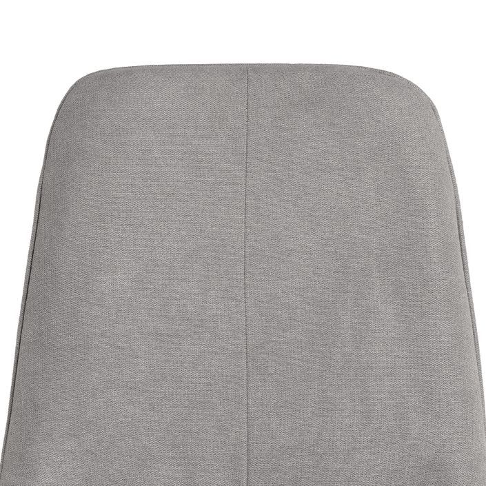 Chaise tissu gris clair et pieds métal noir Klara - Photo n°6