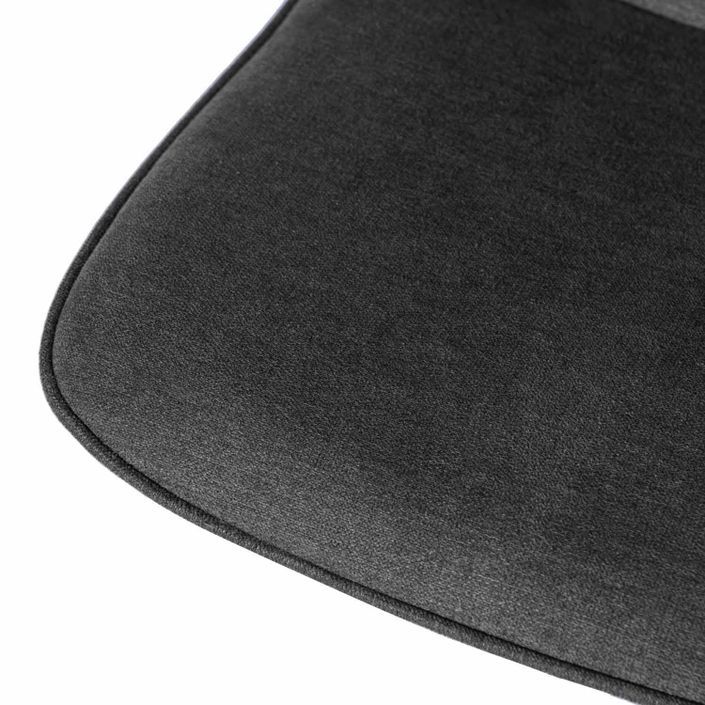 Chaise tissu gris foncé et pieds métal effet bois naturel Klory - Photo n°7