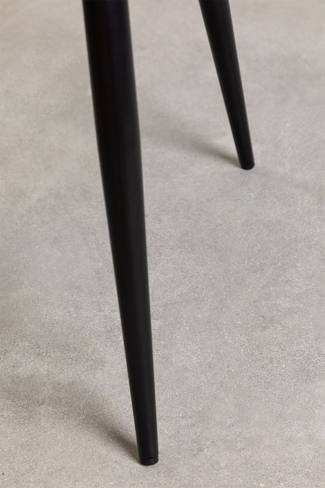 Chaise tissu gris foncé et pieds métal noir Vida - Photo n°5