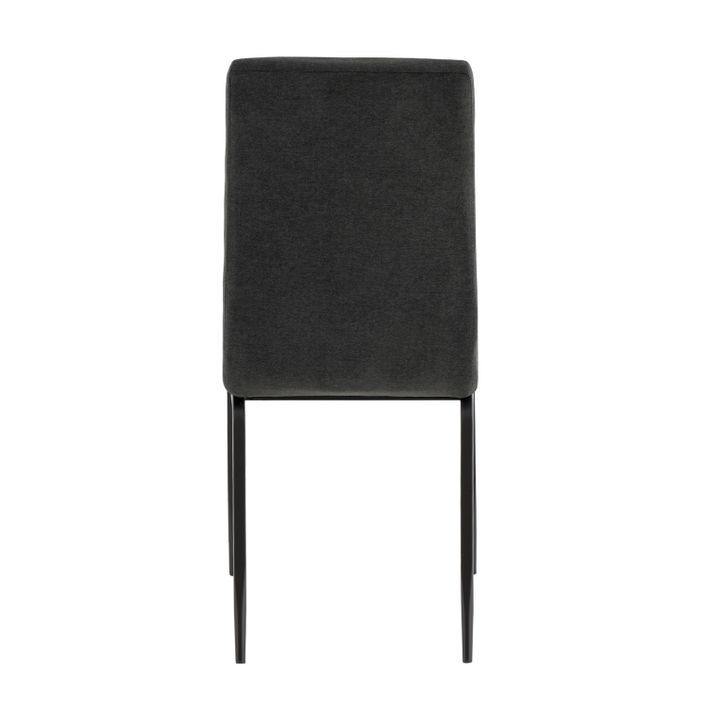 Chaise confort Teva – Tissu matelassé et pieds métal noir pour intérieur moderne - Photo n°6