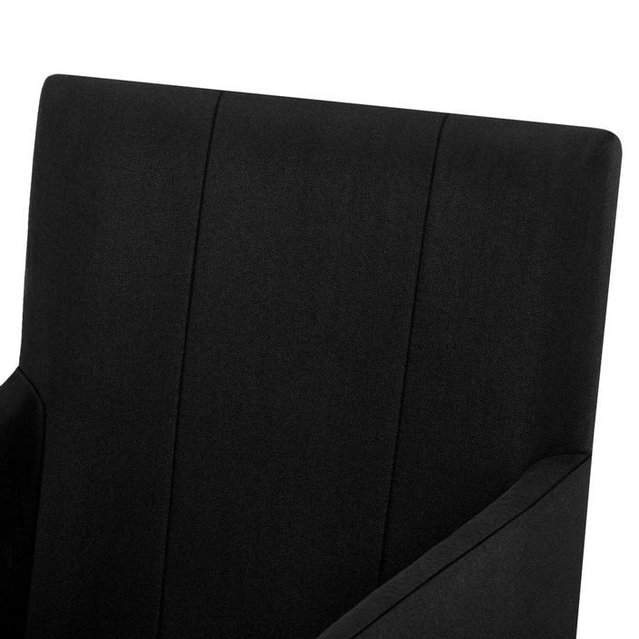 Chaise tissu noir et pieds métal noir Calum - Lot de 2 - Photo n°6
