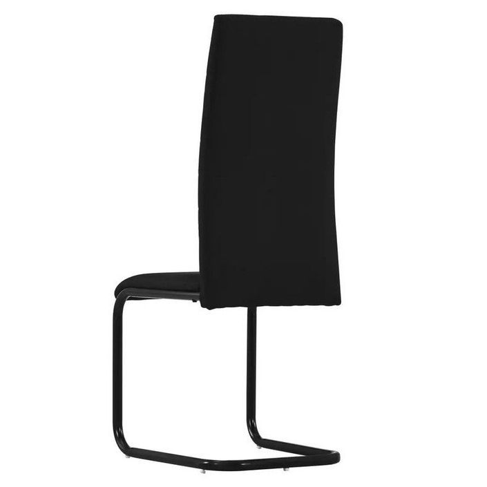 Chaise tissu noir et pieds métal noir Hilla - Lot de 2 - Photo n°4