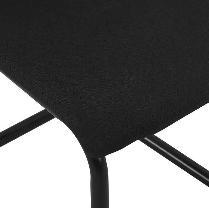 Chaise tissu noir et pieds métal noir Hilla - Lot de 2 - Photo n°5