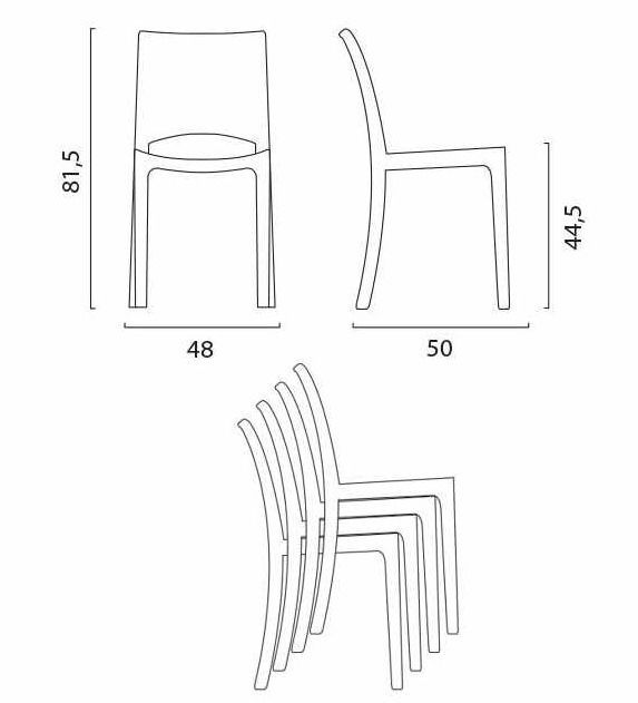 Chaise Transparente empilable Eklat - Photo n°10