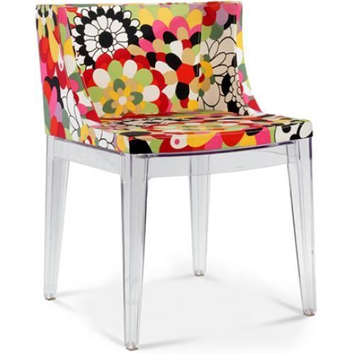 Chaise transparente et imprimée floral Delice - Photo n°1