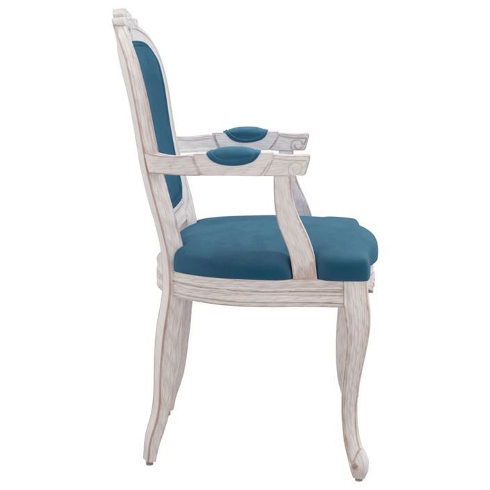 Chaises à manger 2 pcs bleu 62x59,5x100,5 cm velours - Photo n°5