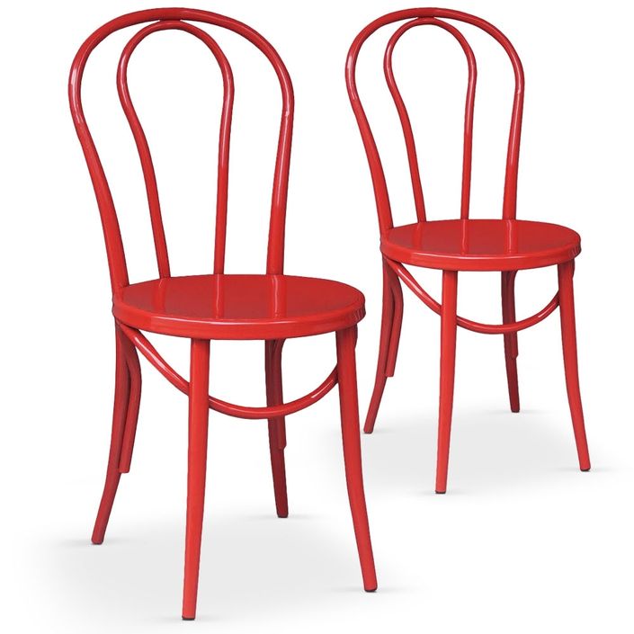 Chaises bistrot Rouge Coste - Photo n°1