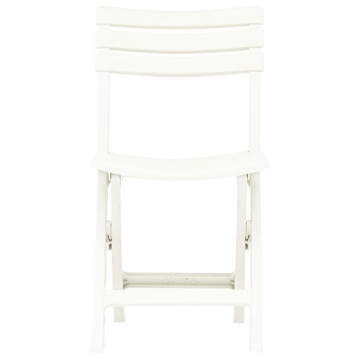 Chaises de jardin pliables 2 pcs Plastique Blanc - Photo n°3