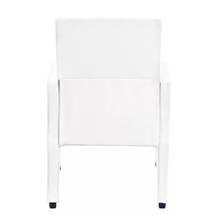Chaises de salle à manger 2 pcs Blanc Similicuir - Photo n°6