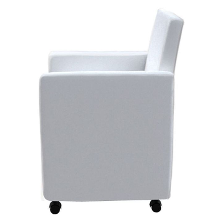 Chaises de salle à manger 4 pcs Blanc Similicuir 2 - Photo n°4