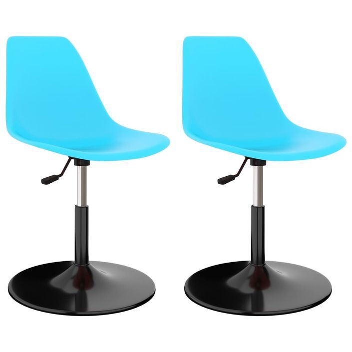Chaises de salle à manger pivotantes 2 pcs Bleu PP 2 - Photo n°1