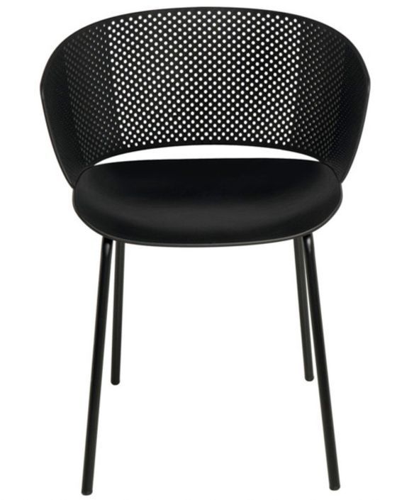 Chaise moderne avec accoudoirs en polypropylène et métal Nova - Photo n°2