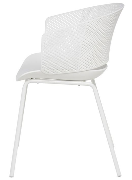 Chaise moderne avec accoudoirs en polypropylène et métal Nova - Photo n°3