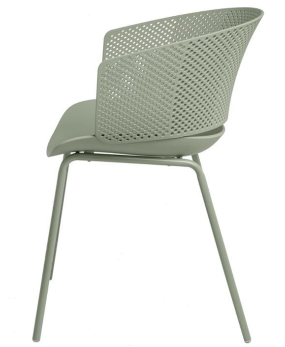 Chaise moderne avec accoudoirs en polypropylène et métal Nova - Photo n°3