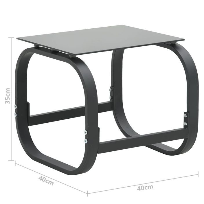 Chaises longues 2 pcs avec table Textilène et aluminium - Photo n°9
