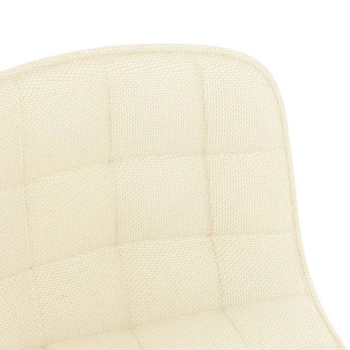 Chaises pivotantes de salle à manger 2 pcs Crème Tissu 26 - Photo n°8