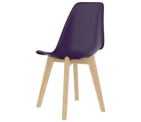 Chaises scandinave bois clair et assise violet Norva - Lot de 2 - Photo n°4
