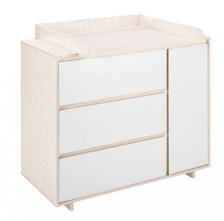 Chambre bébé Capri lit évolutif 70x140 cm commode et armoire bois clair et blanc - Photo n°4