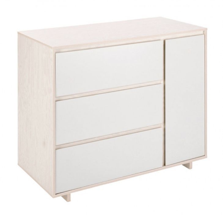 Chambre bébé Capri lit évolutif 70x140 cm commode et armoire bois clair et blanc - Photo n°6