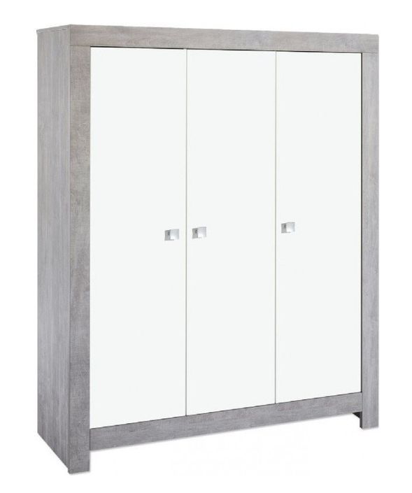 Chambre bébé Nordic Driftwood lit évolutif 70x140 cm commode et armoire 3 portes bois gris et blanc - Photo n°5