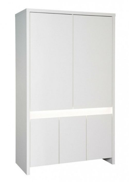 Chambre bébé Planet White lit évolutif 70x140 cm commode à langer et armoire laqué blanc - Photo n°5