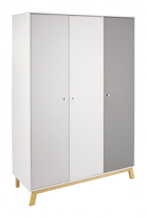 Chambre bébé Vegas lit évolutif 70x140 cm commode et armoire bois gris - Photo n°5