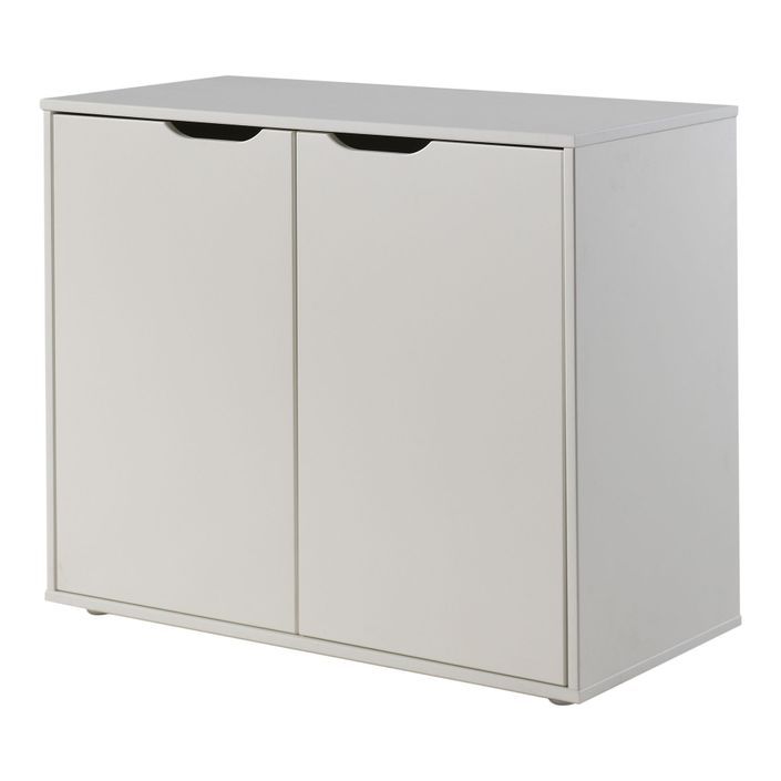 Chambre enfant 5 pièces lit bureau 2 commodes et étagère pin massif blanc Pino 90x200 cm - Photo n°6