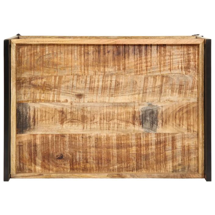 Chariot de cuisine 80x55x70 cm bois de manguier brut massif - Photo n°4