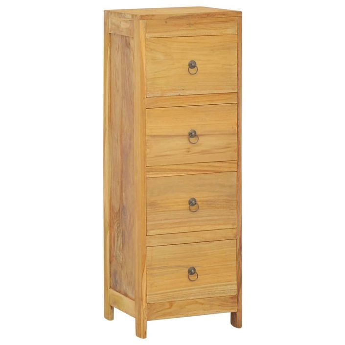 Chiffonnier 30x30x90 cm Bois massif de teck - Photo n°1