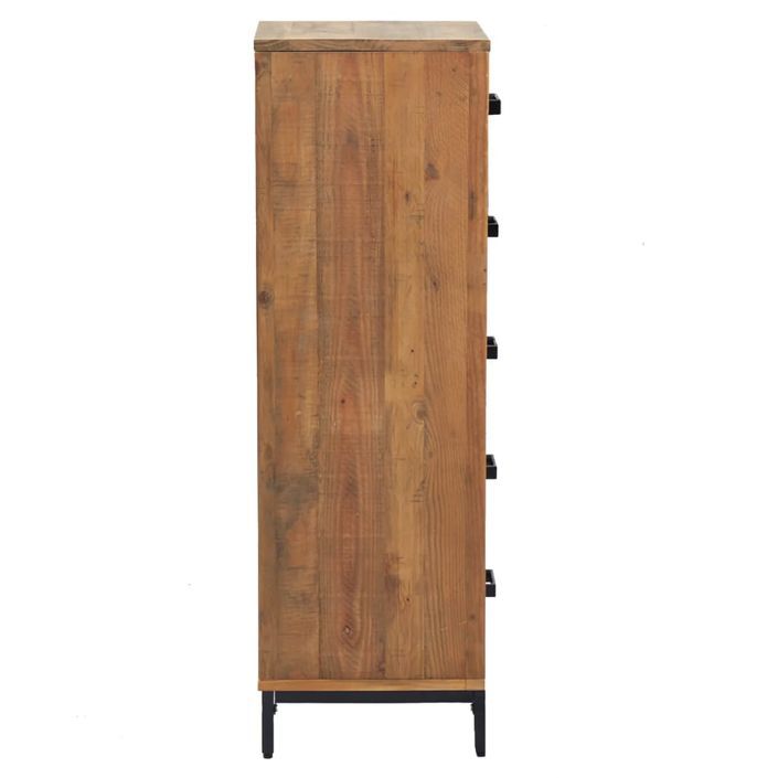 Chiffonnier 42x35x110 cm Bois de pin massif - Photo n°4