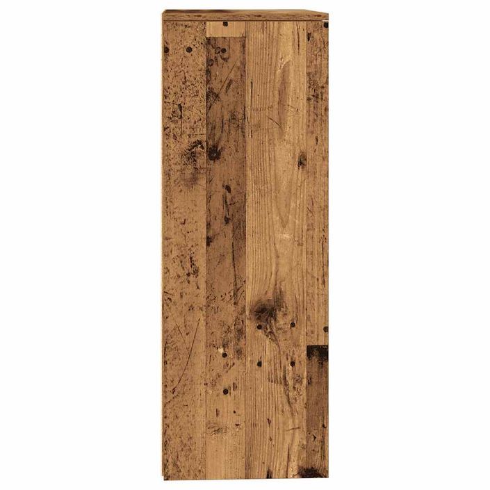 Chiffonnier avec 6 tiroirs vieux bois 50x34x96 cm bois d'ingénierie - Photo n°5