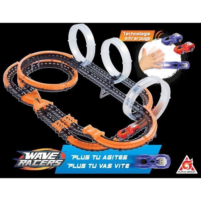 Circuit Wave Racer Mega Match - 3 loopings & duels + 2 voitures - Photo n°3