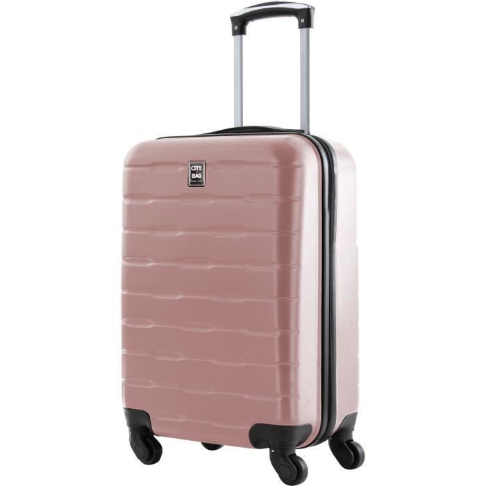 CITY BAG Valise Cabine ABS 4 Roues Rose 2 - Photo n°2
