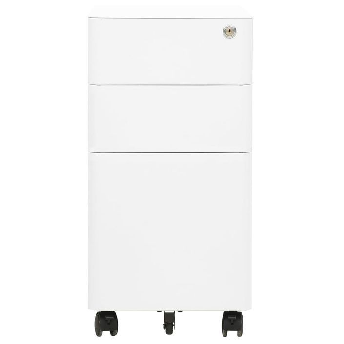 Classeur mobile Blanc 30x45x59 cm Acier - Photo n°4