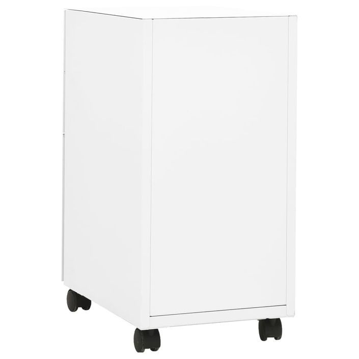 Classeur mobile Blanc 30x45x59 cm Acier - Photo n°6