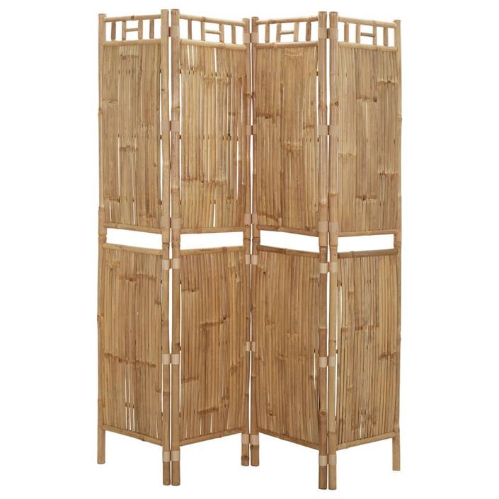 Cloison de séparation 4 panneaux Bambou 160x180 cm - Photo n°3