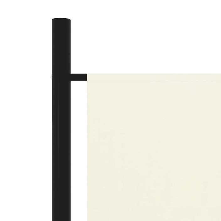 Cloison de séparation 6 panneaux Blanc crème 300x180 cm - Photo n°5